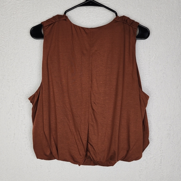 ANTHROPOLOGIE Draped Cowl Neck Sleeveless Top L - Picture 2 of 3